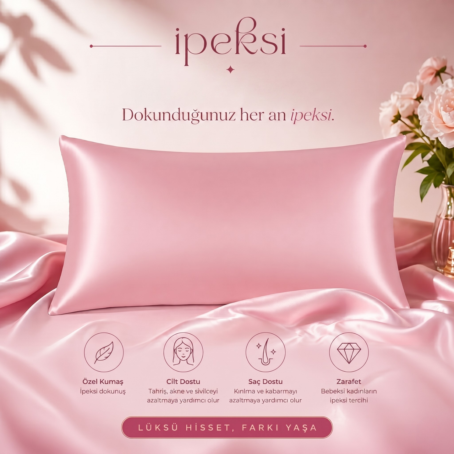 İpeksi Yastık Kılıfı
